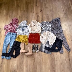 GIRLS PREPPY AND CUTE FALL CLOTHING BUNDLE SIZE MEDIUM 7/8